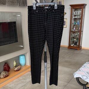 Nanette Lepore Black Houndstooth Skinny Jegging pants size 4